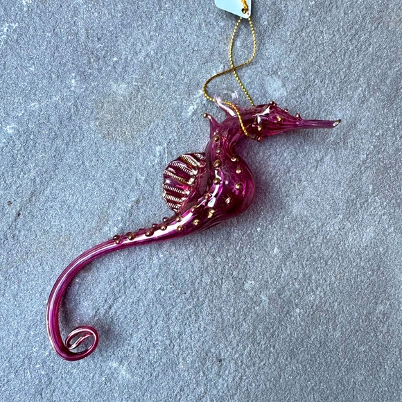Anthropologie Other - New🌟Anthropologie-Glass Seahorse Ornament - Purple